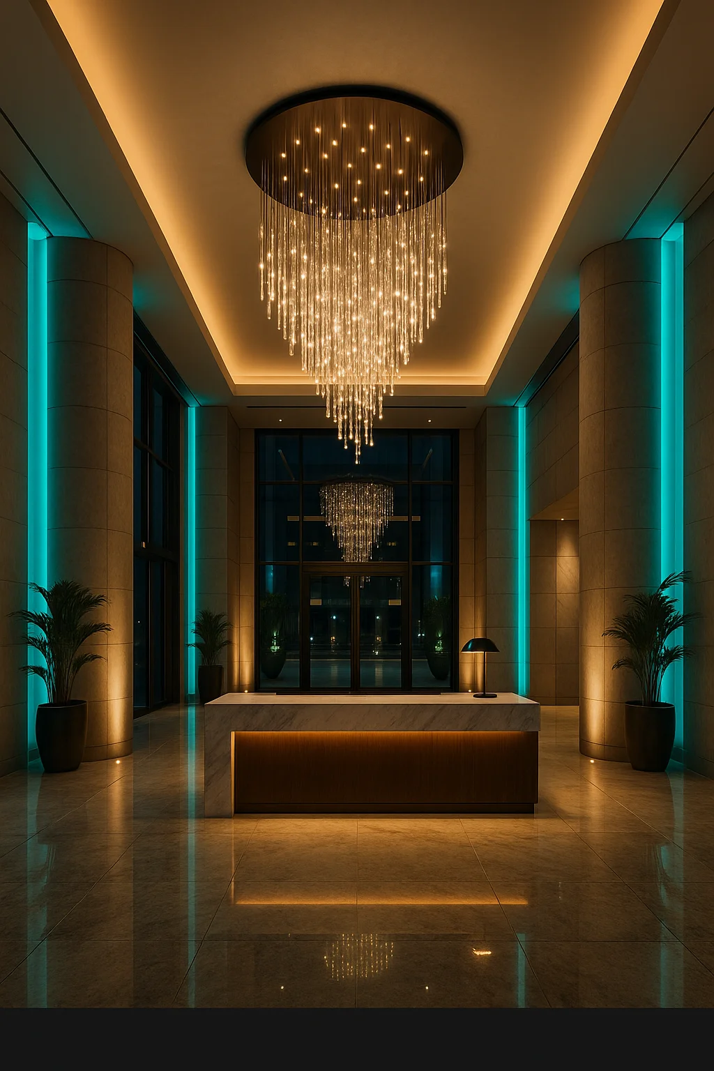 Facade Lighting Star Hotel Design